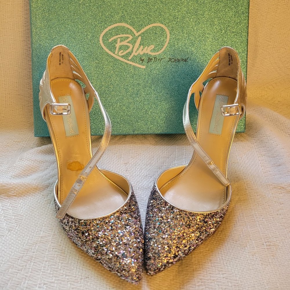 Betsey Johnson Silver Dress Heels
